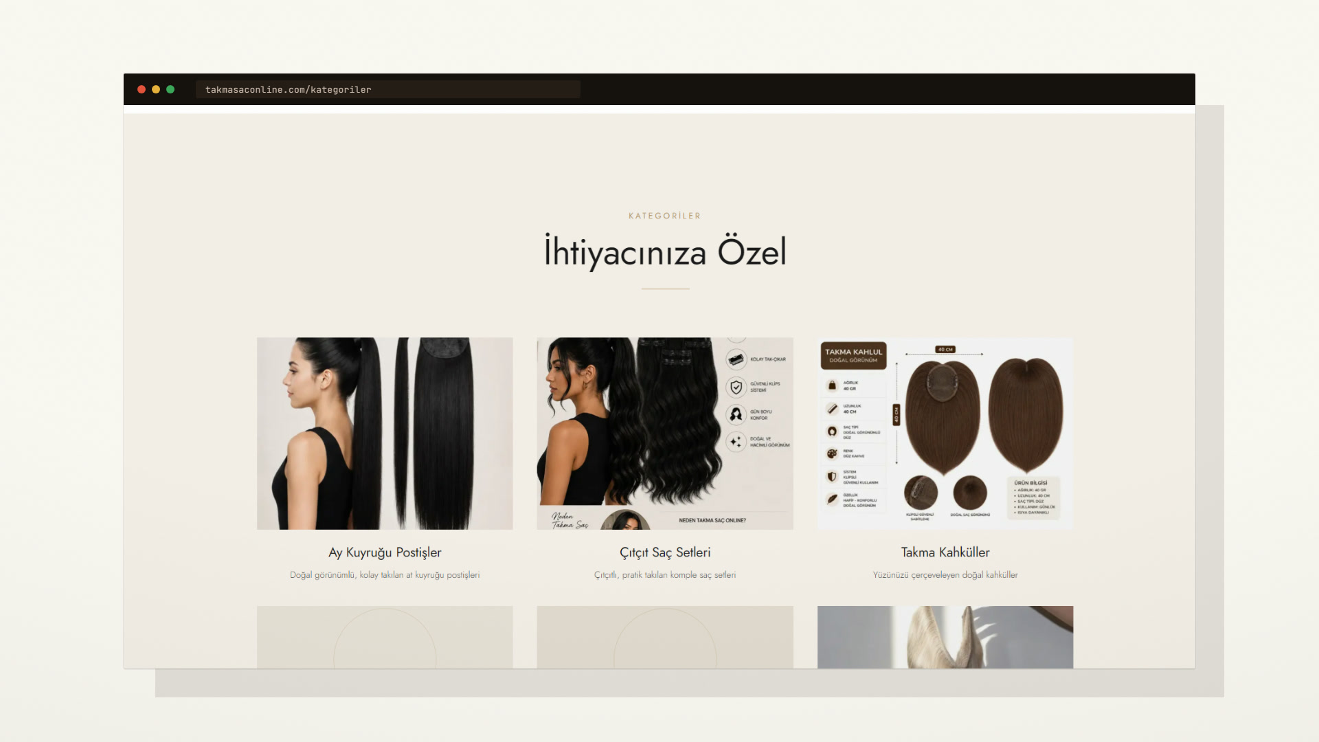 Takma Saç Online — Uygulama